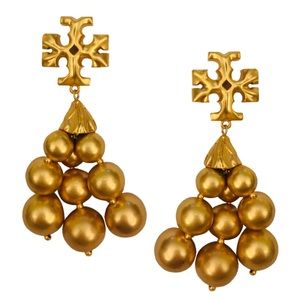 TORY BURCH • Roxanne Gold Tassel Bead Earrings